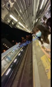 【1597系列CD】30-31地铁站CD长裙粉内+牛仔裙窄内勒出13缝